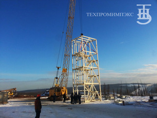 Шеф-монтажные работы учебной башни для пожарного депо
